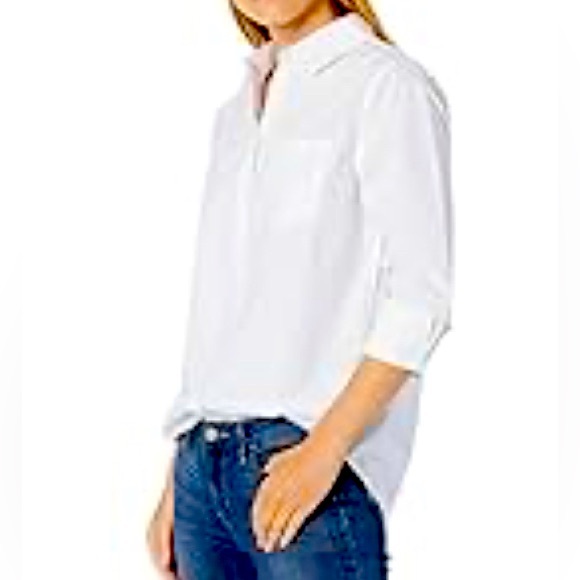 Amazon essentials basic white work blouse - Picture 2 of 3